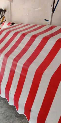 Plain Outdoor Waterproof Awning, Color : Red & White