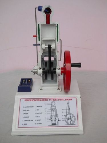 White Diesel Engine 2 Stroke Model