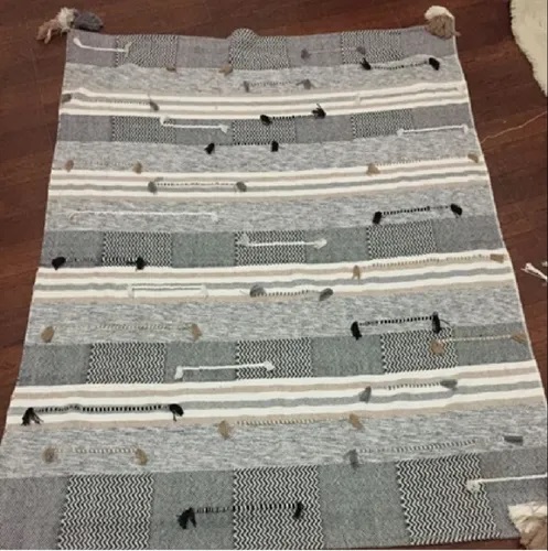 Vaibhav Overseas Printed 100 % Cotton Jacquard Throw, For Home, Hotel