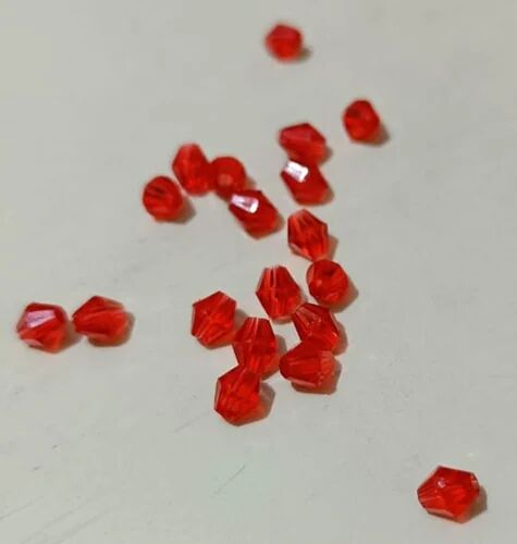 Red Plain Acrylic Plastic Beads, For Jewellery