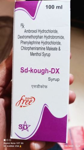 SD Kough DX Syrup, Composition : Ambroxol Hydrochloride, Dextromethorphan Hydrobromide