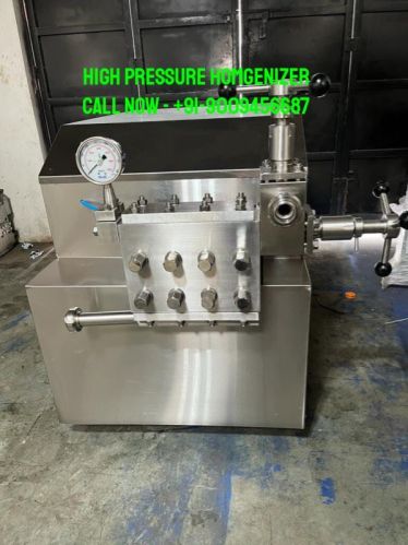 Polished High Pressure Homgenizer, For Whipping Cream, Ice Cream, Ketchup, Fruit Juice Industries