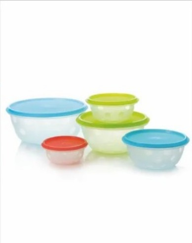 Anax Impex Round Plain Plastic Food Storage Container