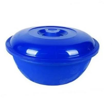 Blue Plastic Basin With Lid, For Household