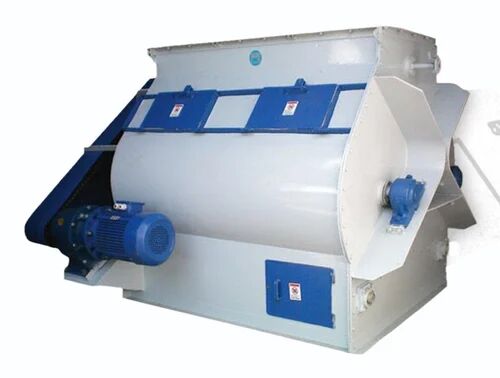 White Blue Twin Rotor Paddle Mixer Machine, Automatic Grade : Automatic