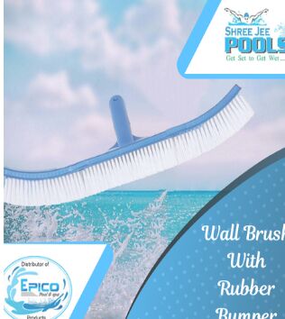 Blue Wall Brush With Rubber Bumper, Size : 18 Inch
