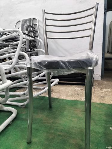 Silver Polished Stainless Steel Restaurant Chair