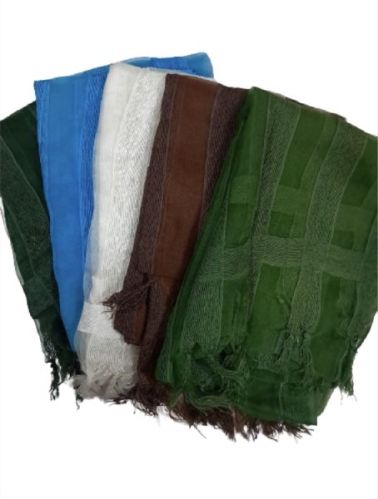 Multicolor Plain Cotton Natural Finish Stoles, Size : Medium