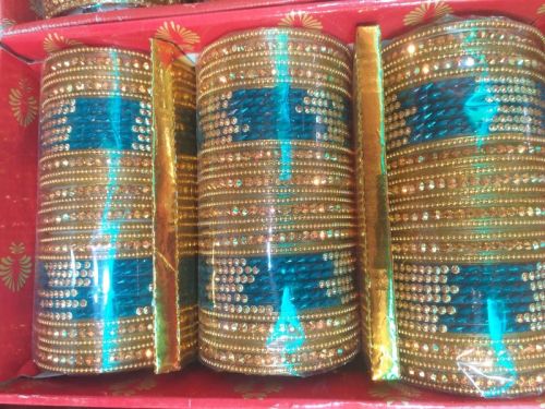 Round Glass Bangles Set, Size : 22 24 26 28