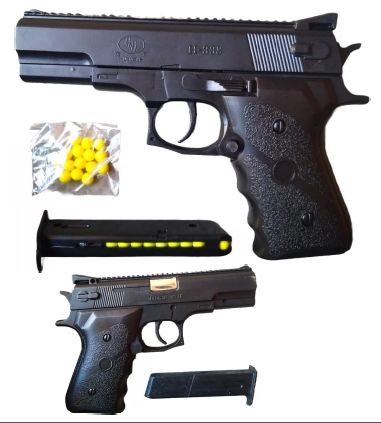 Happiesta Plain Plastic H338 Black Toy Gun, For Kids Playing, Feature : Premium Quality