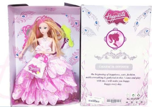 Happiesta Plastic HD-0191 Barbie Doll Set, For Gifting, Kids Playing, Color : Multicolor