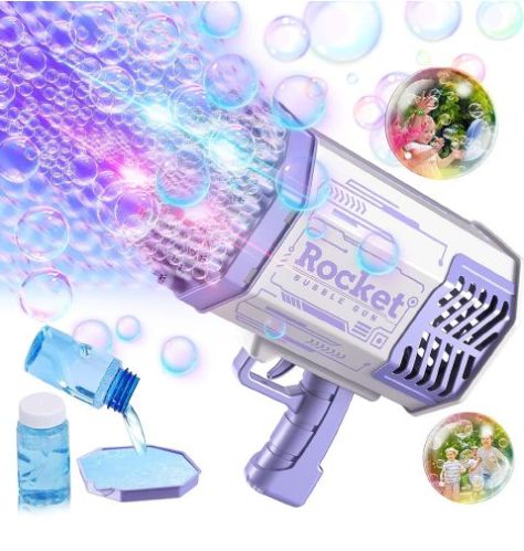 Plastic Rocket Bubble Gun, For Kids Playing, Age Group : 3 Years +