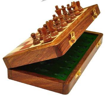 Brown Rectangular Wood Chess Board, For Indoor Playing, Packaging Type : Paper Box