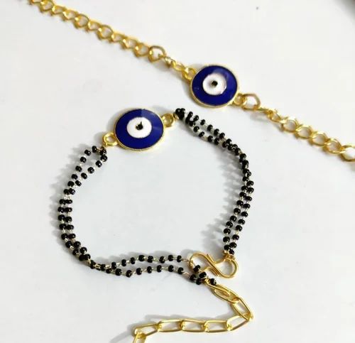 Manath Resham Beads Ladies Lumba Rakhi, Feature : Beautiful Designs, Fade Resistance, Smooth Texture