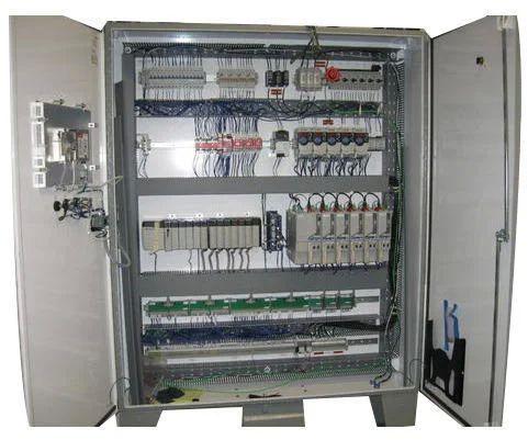 Marsz Grey Electric Mild Steel Metal PLC Control Panel, For Industrial
