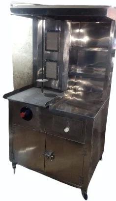 30 Kg Stainless Steel Shawarma Machine, For Commercial Stall, Power Source : Gas