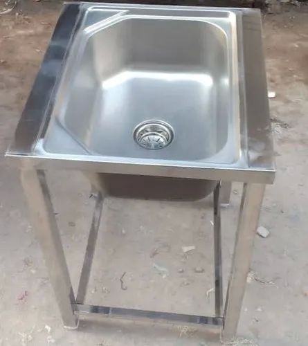 Commercial Kitchen Single Sink Unit, Bowl Size : 2X2