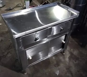 Kiing Polished Stainless Steel Cash Counter, For Supermarket, Shape : Rectangular