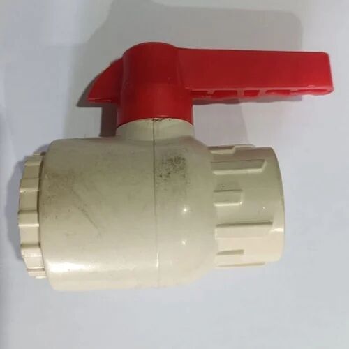 Avsar White Red Medium Pressure PVC Ball Valve, For Pipe Fitting, Size : 3/4 Inch