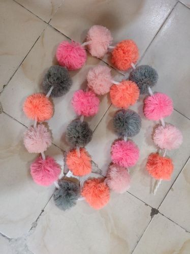 Pink Pom - Pom Garlands, For Decoration, Style : Dried