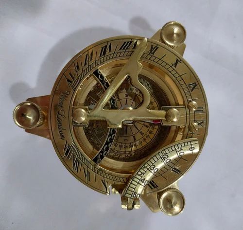 3.5 Inch Brass Vintage Direction Compass, Color : Golden