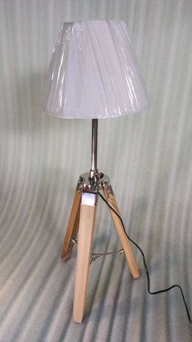 White Shade Tripod Floor Lamp, Style : Antique