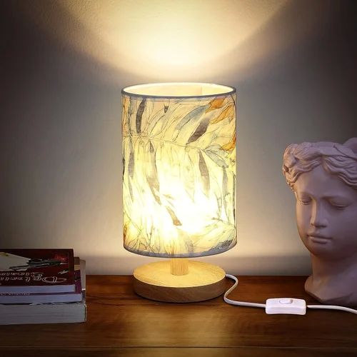 Wooden Base Bedside Table Lamp, For Home, Hotel, Specialities : Low Power Consumption, Fine Finished