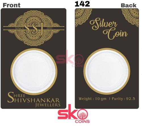 PVC Plastic Sheet Printed Silver Coin Packing Card, Feature : Fine Finishing, Light Weight, Shiny Look