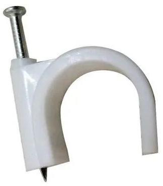 White Plastic Nail Clip, For Cable Fittings, Feature : Corrosion Resistance, High Quality
