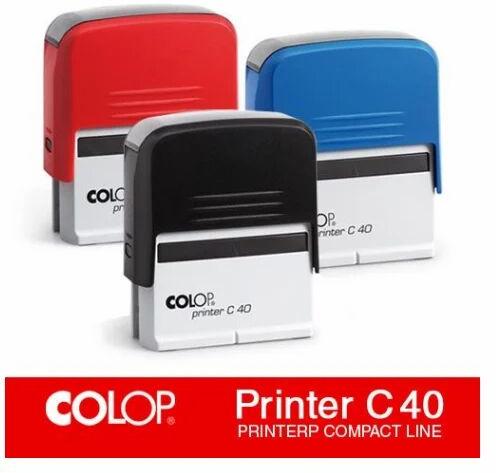 Plastic Colop C40 Stamp Holder, Size : 59x23 Mm