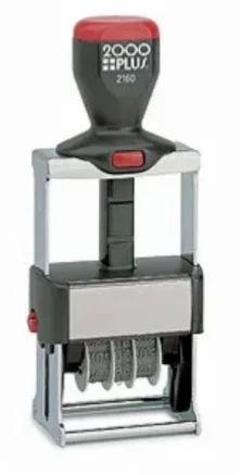 Black Round / Square Plastic Steel Permanent Marking Stamp