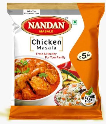 Nandan Masale Chicken Masala Powder, For Cooking, Packaging Type : Plastic Packet, Paper Box