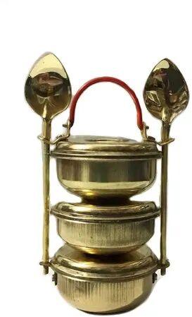 Golden Brass Lunch Box