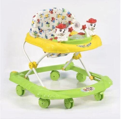 Reeco Toys Plastic Baby Adjustable Walker, Color : Green Yellow