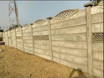 Grey Concrete Precast Boundary Wall