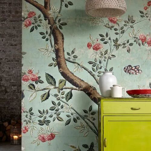 Non Woven Floral Printed Wallpaper