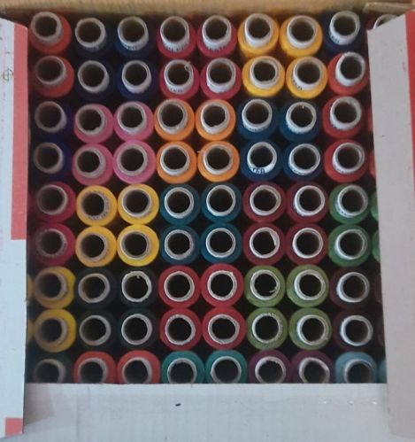 Multi Color 135 Mtr Stitching Sewing Thread, For Embroidery, Weaving, Packaging Type : Roll