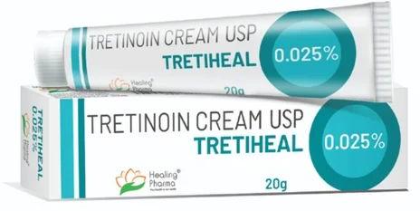 Tretiheal 0.025% Cream, For Chest, Or Back, Composition : Tretinoin