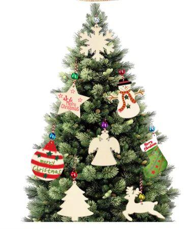 Brown Cutouts Wooden Christmas Decorations, Shape : All