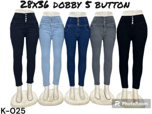 Denim 5 Button Jeans 28x36, Size : All Sizes