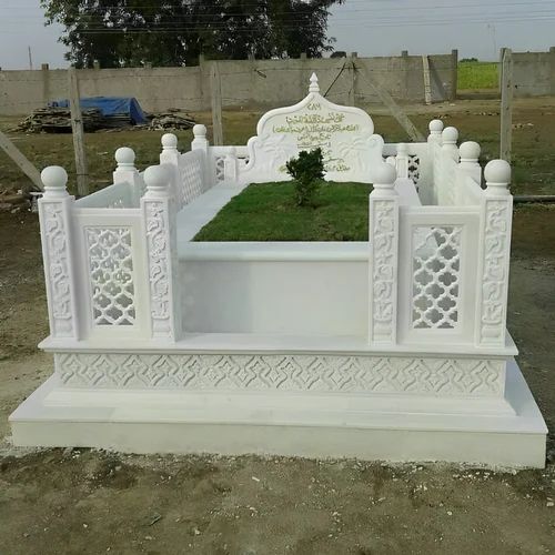 Hand Carved Makrana Marble White Mazar