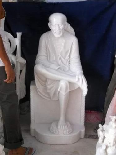 White Marble Sai Baba Statue