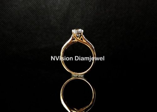 Yellow Gold Lab Grown Diamond Solitaire Wedding Ring