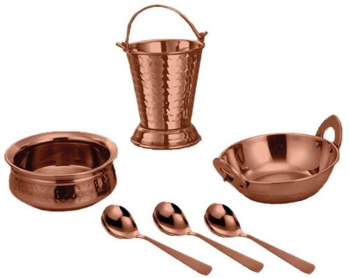 6 Pcs Stainless Steel PVD Rose Gold Utensils Set