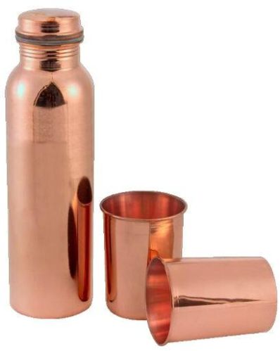 Round Plain Copper Mirror Shine Bottle, Packaging Type : Paper Box