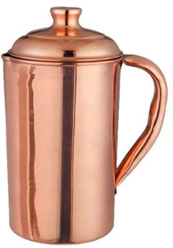 Plain Copper Jar With Tumbler, For Home