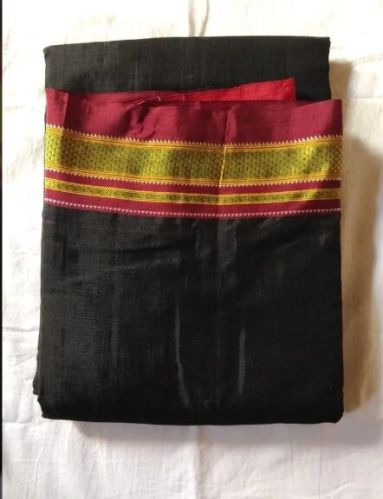 Cotton Unstitched Plain Ilkal Handloom Saree, Occasion : Festive Wear