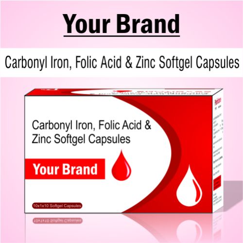 Carbonyl Iron Softgel Capsules, For Business Use, Packaging Type : Box