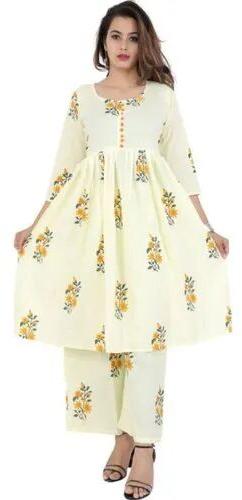 Cotton Floral Printed Kurti, Kurti Style : Anarkali