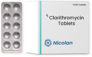 Clarithromycin Tablets, For Hospital, Clinic, Home, Packaging Type : Alu Alu